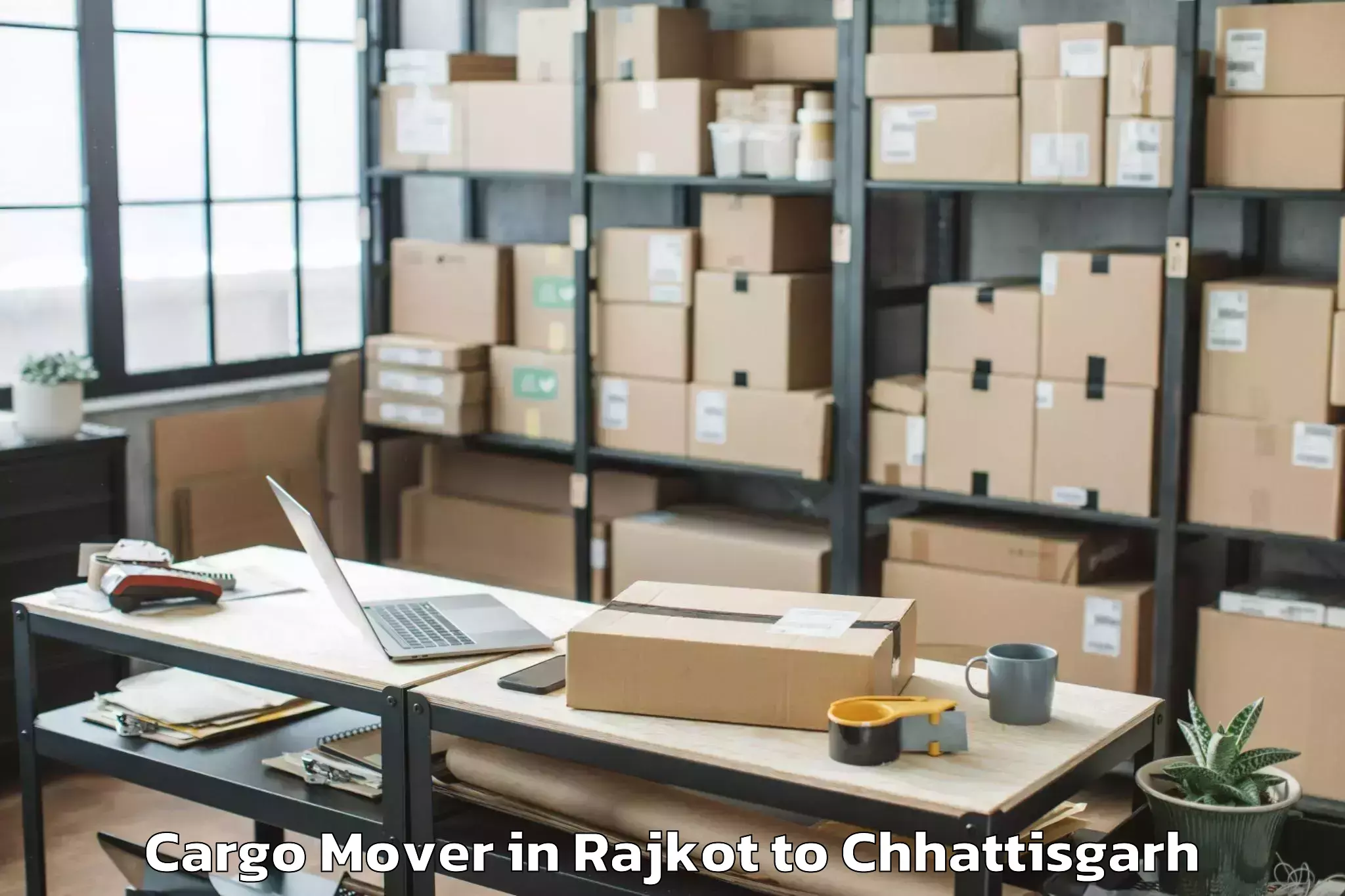 Get Rajkot to Raipur Cargo Mover